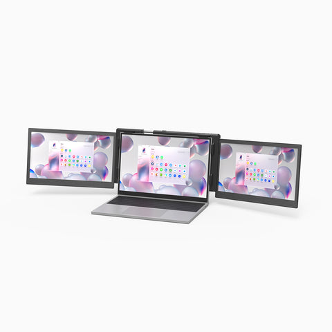 KEFEYA P2 PRO Tragbarer Monitor-Laptop-Bildschirm-Extender, 13,3-Zoll-Dreifach-Full-HD-IPS-Display für Laptops von 13 bis 16,5 Zoll und ultimative Kompatibilität mit MAC Windows