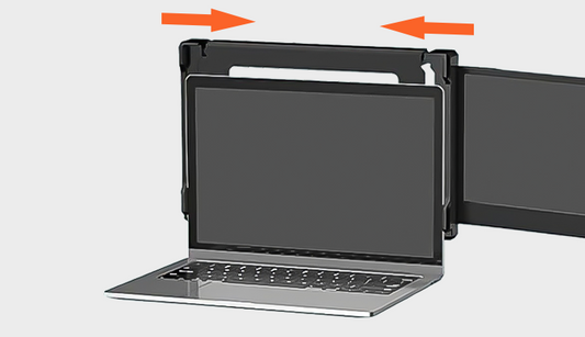 ③ Easily Clip To Your Laptop,Conveniently clip the additional screen to your laptop, securing a stable and sturdy connection for an enhanced dual-monitor setup.